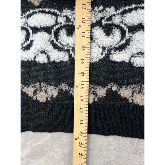 Belldini Black, White & Mocha Patterned Sleeveless Knit Sweater Vest Size Medium - Picture 9 of 16